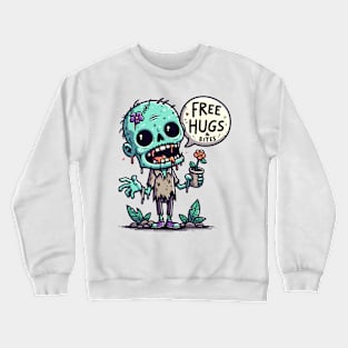 Free hugs and bites - plant lover zombie Crewneck Sweatshirt